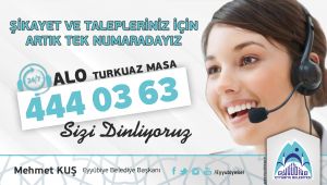 Eyyübiye Belediyesi Turkuaz Masa’nın Yeni İletişim Numarası belli oldu