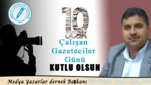 MEYAD Başkanı Mehmet Guli Aslan’dan Çalışan Gazeteciler Günü Mesajı