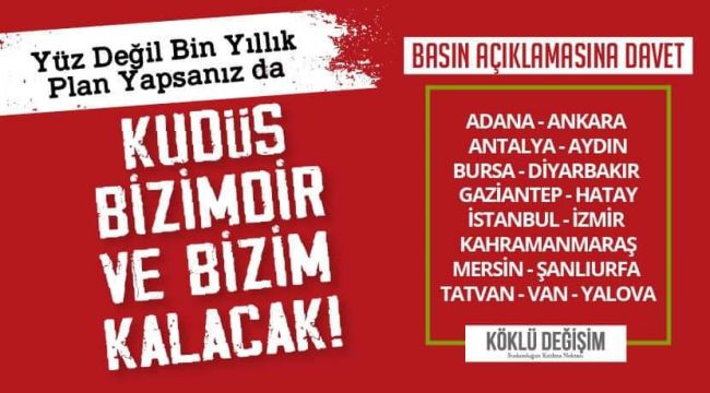 Şanlıurfa’da ABD Projesi ‘Yüzyılın Anlaşması' İçin Basın Açıklaması 