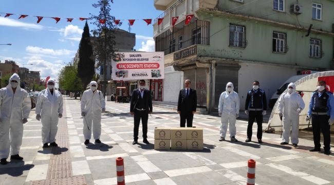 Büyükşehir, Akçakale'de De Dezenfekte İstasyonu Kurdu