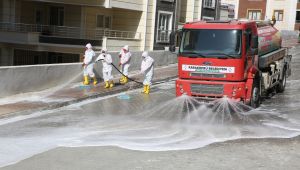 KARAKÖPRÜ’DE NARLIKUYU MAHALLESİNİN HER KÖŞESİ DEZENFEKTE EDİLDİ  