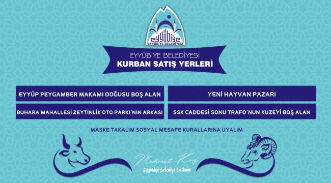 Eyyübiye'de Kurban Satış Ve Kesim Yerleri Belirlendi