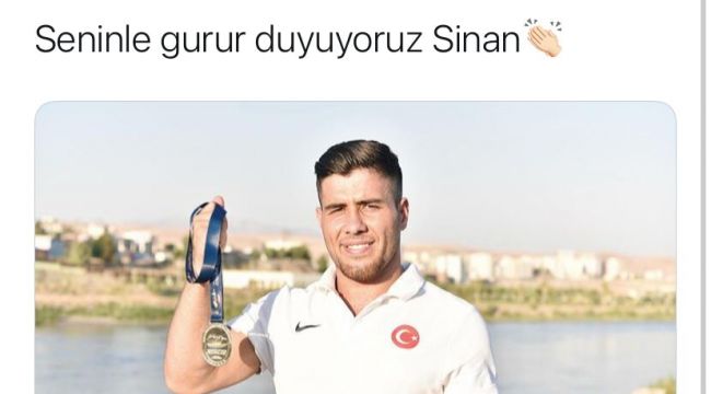 Derya Yanık, engelli güreşçi Sinan Sadak’ı telefonla arayarak tebrik etti