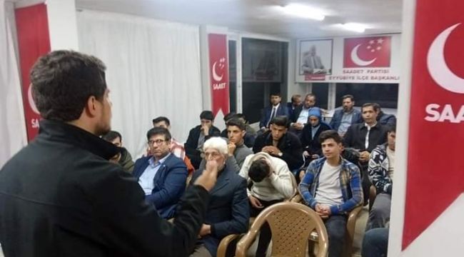 Saadet Partisi Eyyübiye İlçe Başkanlığı ‘’Bağımlılıklarla Mücadele’’ Eğitimi Düzenledi