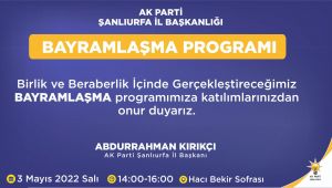 AK Parti'den Bayramlaşma Programı açıklaması