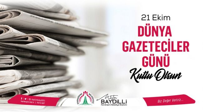 Başkan Baydilli'den Dünya Gazeteciler Günü Mesajı