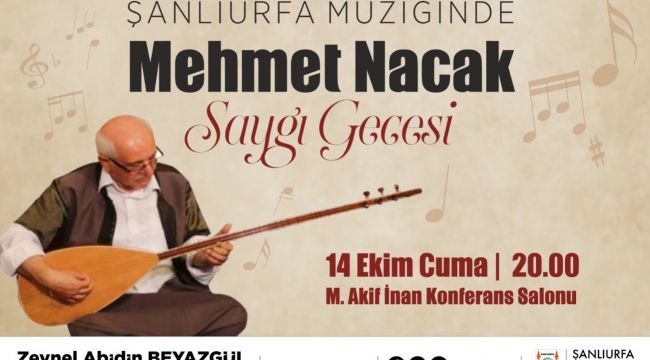 Büyükşehir Belediyesinden Mehmet Nacak Saygı Gecesi