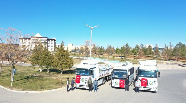 Harran Üniversitesi’nin Bir Yardım Konvoyu Daha Deprem Bölgesine Gönderildi