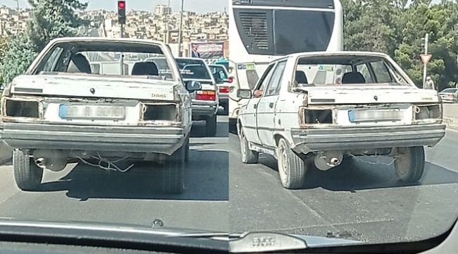 Şanlıurfa'da hurda araç sürücüsü trafiği tehlikeye attı!