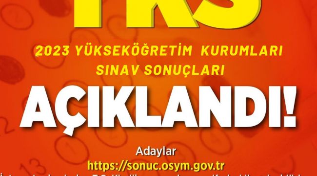 YKS sonuçları açıklandı