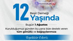 Beşir Derneği Kuruluşunun 12. Yılında Yapılan Yardımları Paylaştı