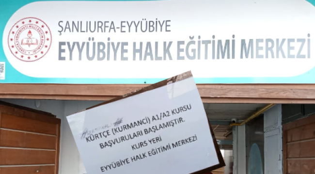 Eyyubiye Halk Eğitim Merkezinde Kürtçe Kursu Kayıtları Devam Ediyor