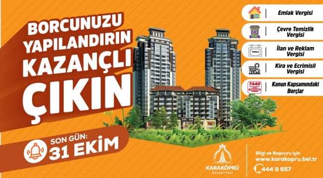 Karaköprü Belediyesi’nden Yapılandırma Uyarısı