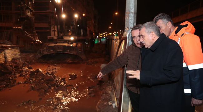 Başkan Beyazgül, Kollektör Hattındaki Çalışmaları İnceledi