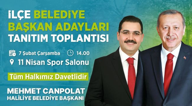 Başkan Canpolat'tan Tanıtım Toplantısına Davet