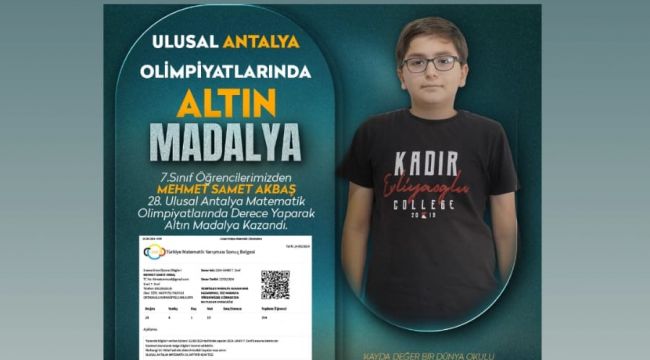 Kadir Evliyaoğlu kolejinden bir rekor daha!