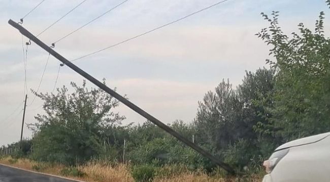 Şiddetli Fırtına Urfa'da Direkleri Devirdi