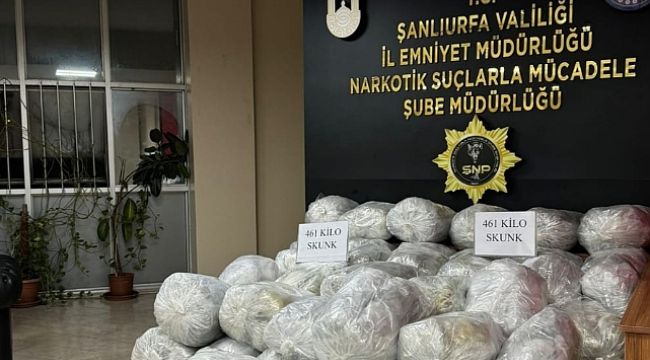 Şanlıurfa'da 461 Kilo Uyuşturucu Madde Ele Geçirildi!