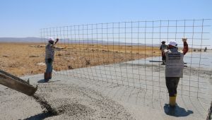 Siverek’te Çelik Hasırlı Beton Yol Uygulaması