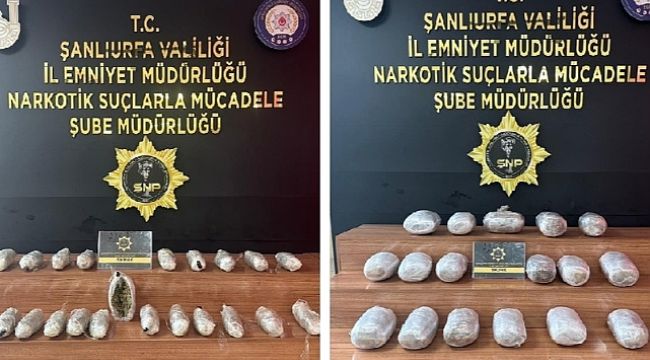 Urfa'da 29 Kilo Uyuşturucu Madde Ele Geçirildi! Gözaltılar Var