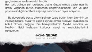 Vali Hasan Şıldak'ın Mevlid Kandili Mesajı