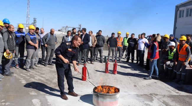 Büyükşehir Personeline Yangına Müdahale Eğitimi Verildi