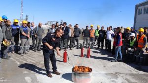 Büyükşehir Personeline Yangına Müdahale Eğitimi Verildi