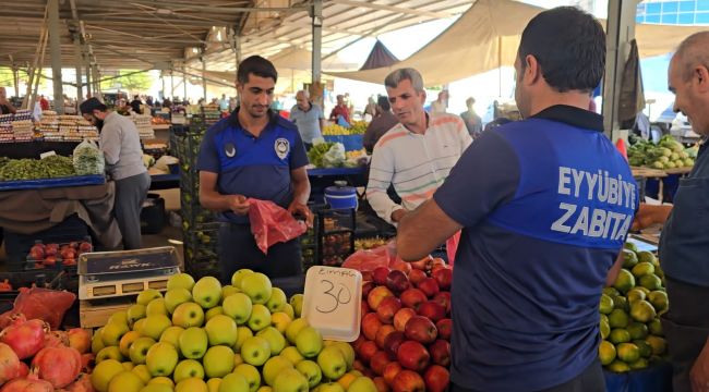 Eyyübiye Semt Pazarlarında Terazi Kontrolleri Yapılıyor