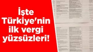 İşte Türkiye'nin Vergi Yüzsüzleri