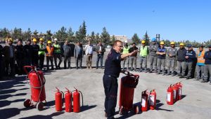 Şanlıurfa Büyükşehir Belediyesi Personeline Yangına Müdahale Eğitimi Verildi