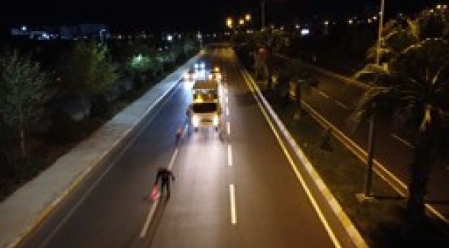 Şanlıurfa’da Yol Çizgi ve Yaya Geçidi Çalışmaları Aralıksız Devam Ediyor