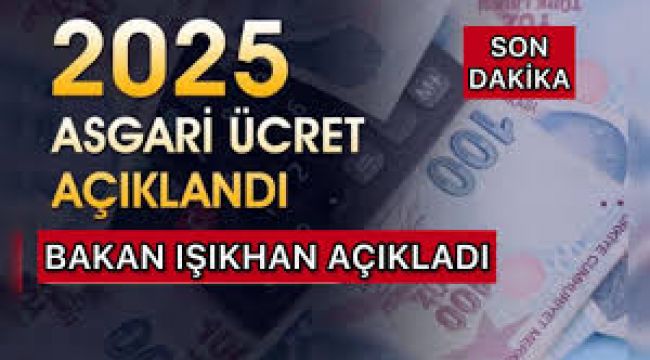 2025 Asgari Ücret Açıklandı: Yüzde 30 Zamla 22.104 TL Oldu!