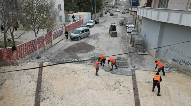 Büyükşehir Suruç’ta Üst Yapı İyileştirme Çalışmalarını Sürdürüyor