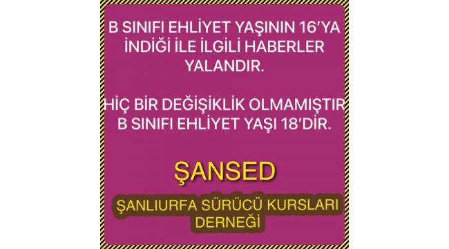 ŞANSED Başkanı Yıldız: 