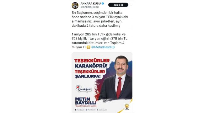 3 Milyonluk Ayakkabı Faturası İddiası