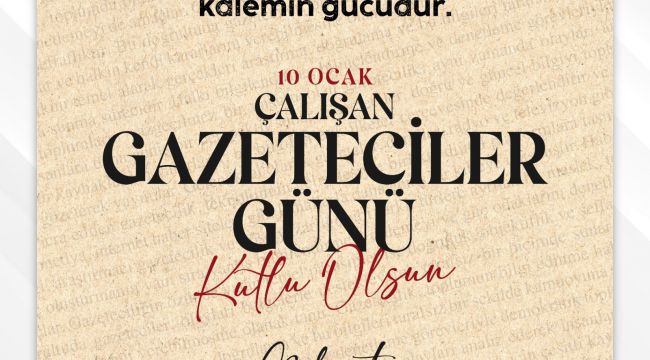 Başkan Canpolat'tan 10 Ocak Çalışan Gazeteciler Günü Mesajı