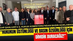 CHP Şanlıurfa İl Hukuk Komisyonu'ndan Basın Açıklaması