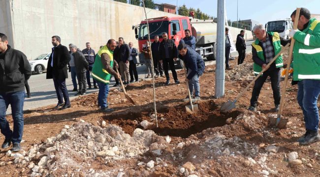 Karaköprü'de Ağaçlandırma Faaliyetleri Sürüyor