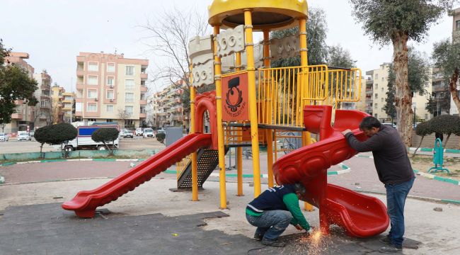 Haliliye Belediyesi, Parklardaki Bahar Hazırlıklarını Sürdürüyor